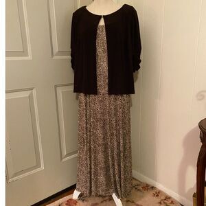 Perceptions New York 2 Piece Maxi Dress and Cardigan Size 16